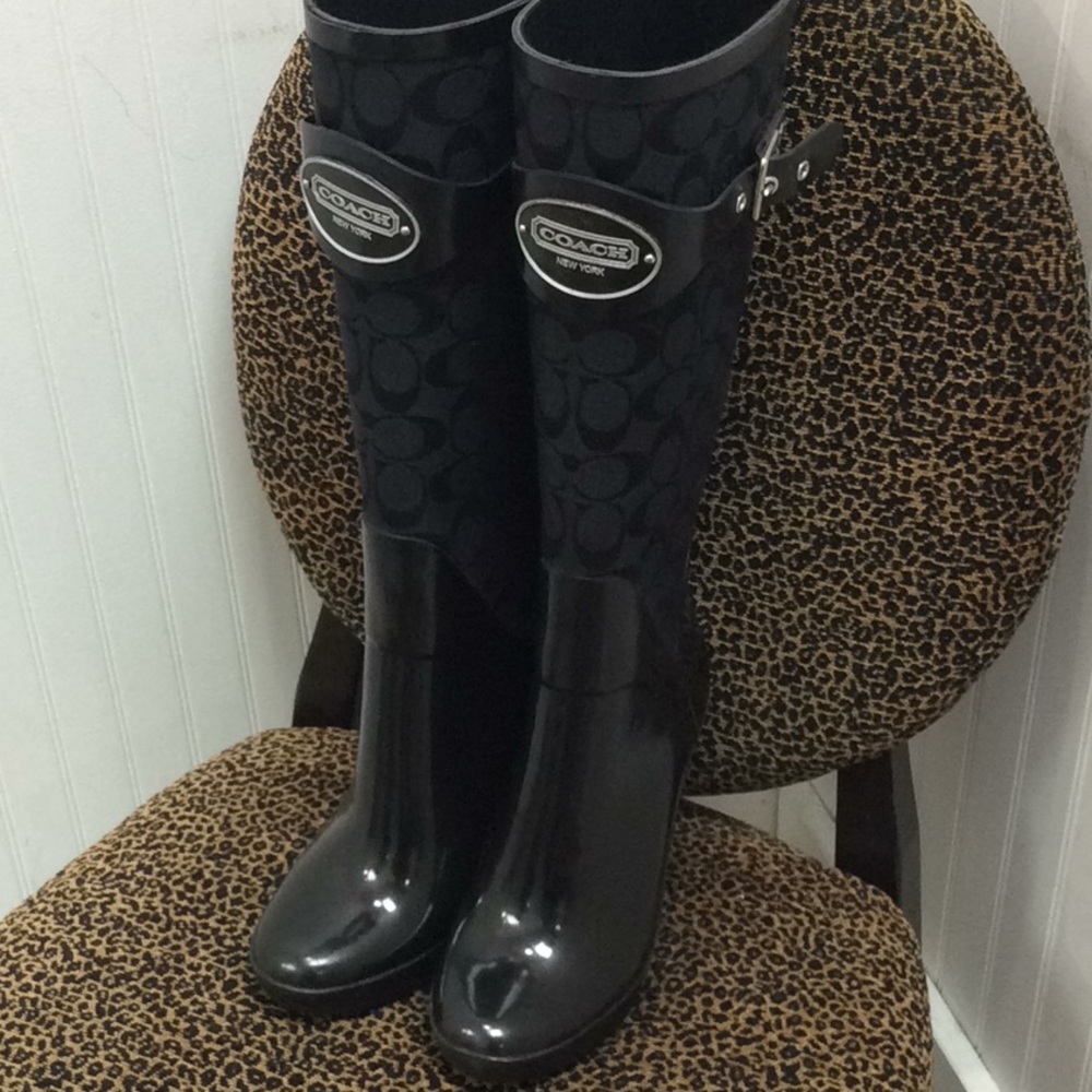 Coach Brenda Heeled Rain Boots